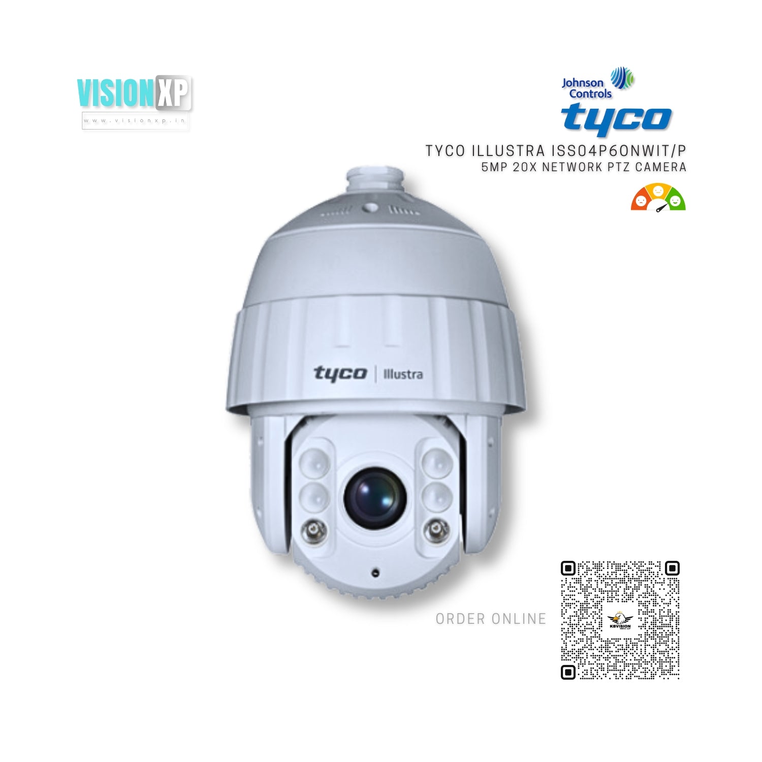 Tyco Illustra ISS04P6ONWIT/P Standard 5MP 20x IP PTZ 150m IR Camera Tyco Illustra ISS04P6ONWIT/P Standard 5MP 20x IP PTZ 150m IR Camera